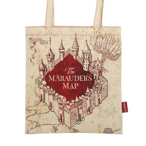 SHPRHP34 Shopper Recycled Cotton - Harry Potter, Marauders Map